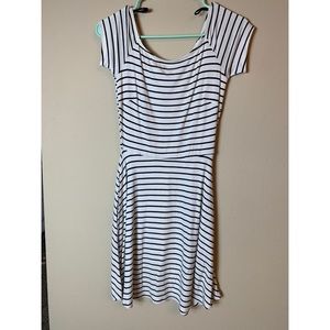 Off the shoulder striped dress